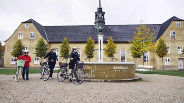 Fahrradfahrende in Christiansfeld