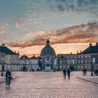Amalienborg Palace, the Queen's residence in Copenhagen
